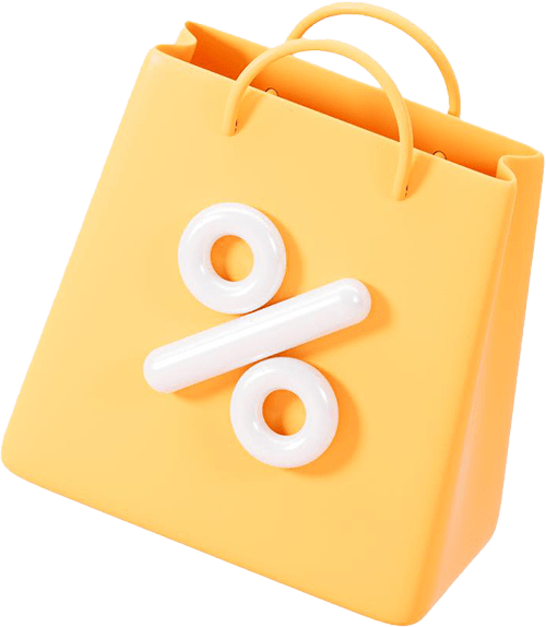 خانه 1 yellow shopping bag with discount percent sign yellow background marketing discount promotion concept 3d rendering 778569 6759 min